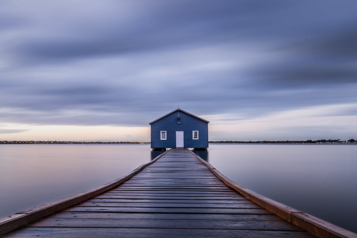 Swan River Solitude: Sunrise at the Blue Boat House — Duncan Struthers Photography
